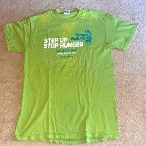 Lime Green 2015 Hunger Walk/Run T-Shirt Mens Medium